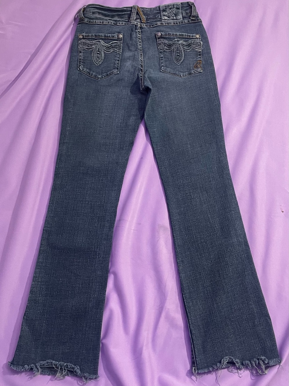 Y2K McBling low rise bootcut jeans 27/29” Divine Rights Of Denim